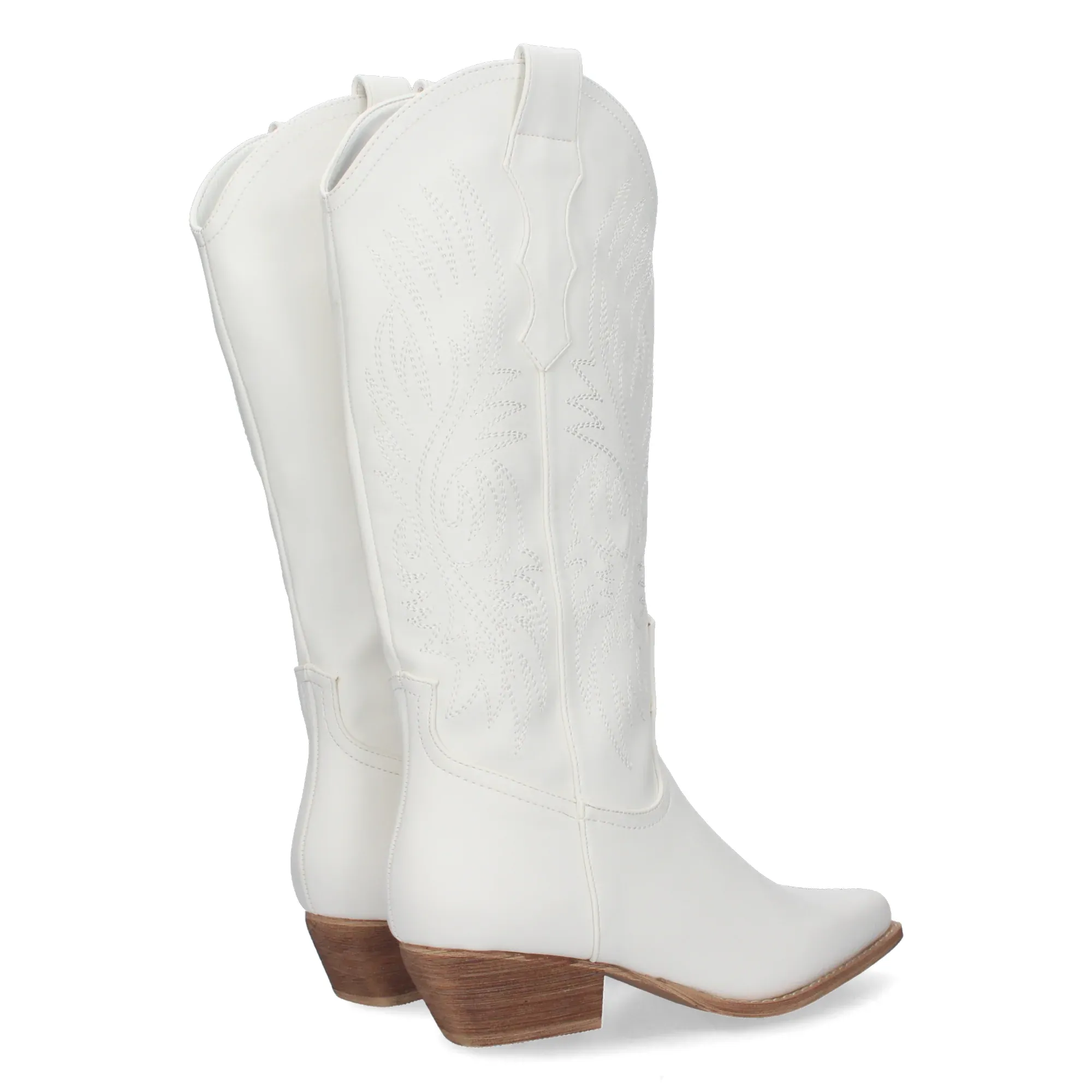 Botas Blancas Tacón Mujer Gaetana 001 - Imagen 4