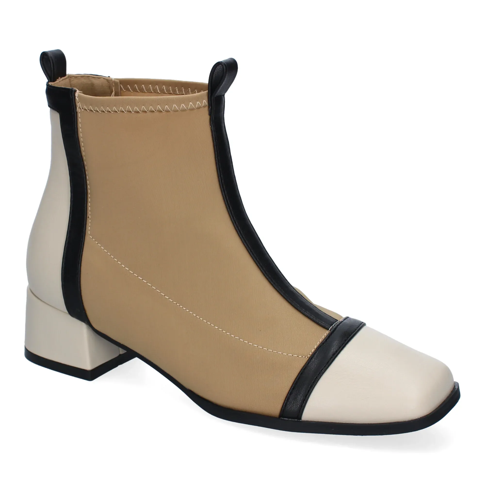 Botines Beige Tacon Mujer Selene 001 - Imagen 3